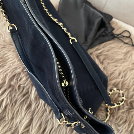 Authentic Preloved Tory Burch Marion Suede Tote