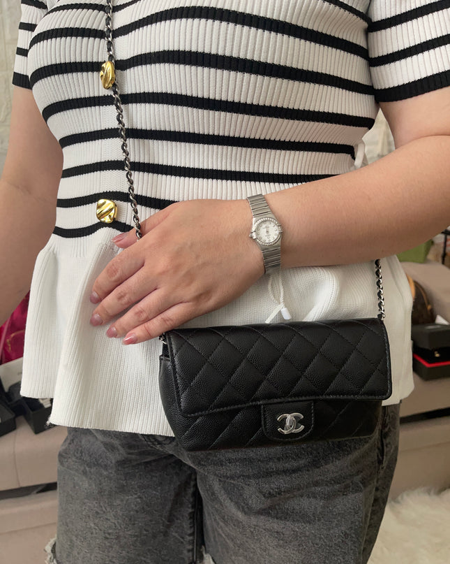 Preloved Authentic Chanel Glasses Case with Chain