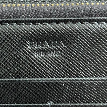 Preloved Authentic Prada Organizer Wallet — Saffiano Leather