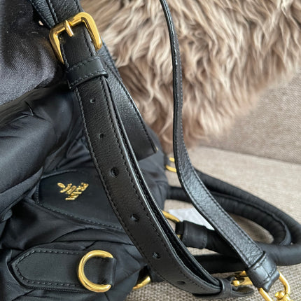Preloved Authentic Prada Quilted Nylon Tessuto Bomber Bag – Black