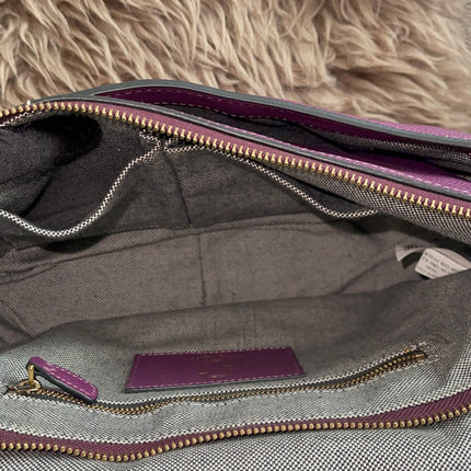 Preloved Authentic Marc Jacobs Interlock Saddle Bag in Plum