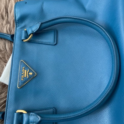 Preloved Authentic Prada Light Blue Galleria Tote Bag