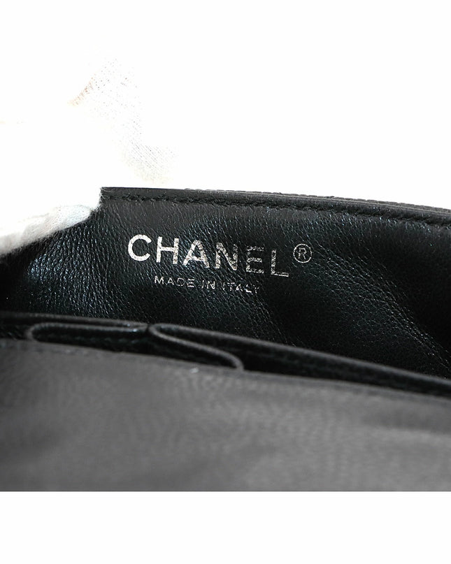 Preloved Authentic Rank A Chanel Matelasse Chain Shoulder Bag in Black Caviar Leather with Silver Hardware