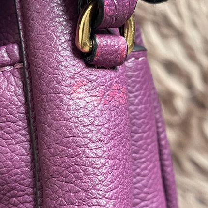 Preloved Authentic Marc Jacobs Interlock Saddle Bag in Plum
