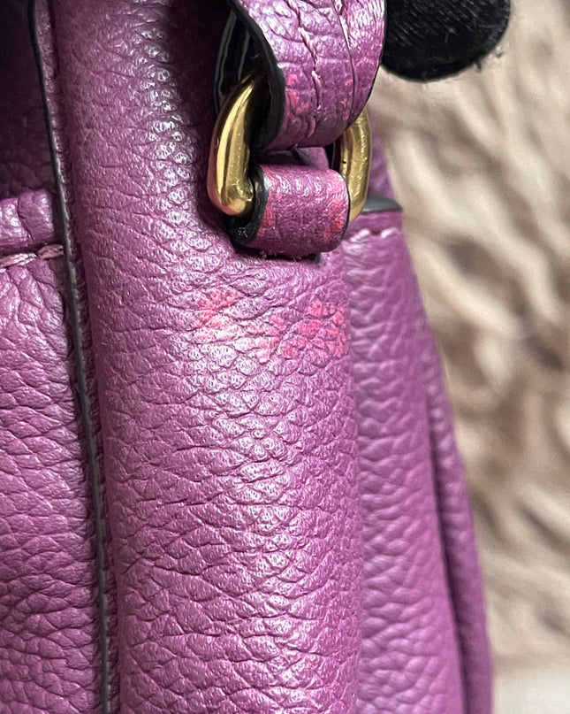 Preloved Authentic Marc Jacobs Interlock Saddle Bag in Plum