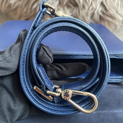 Preloved Authentic Furla Metropolis Small Shoulder Bag Navy Blue