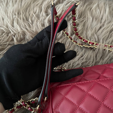 Preloved Authentic Michael Kors Red Vivianne Quilted Leather Shoulder Flap Bag