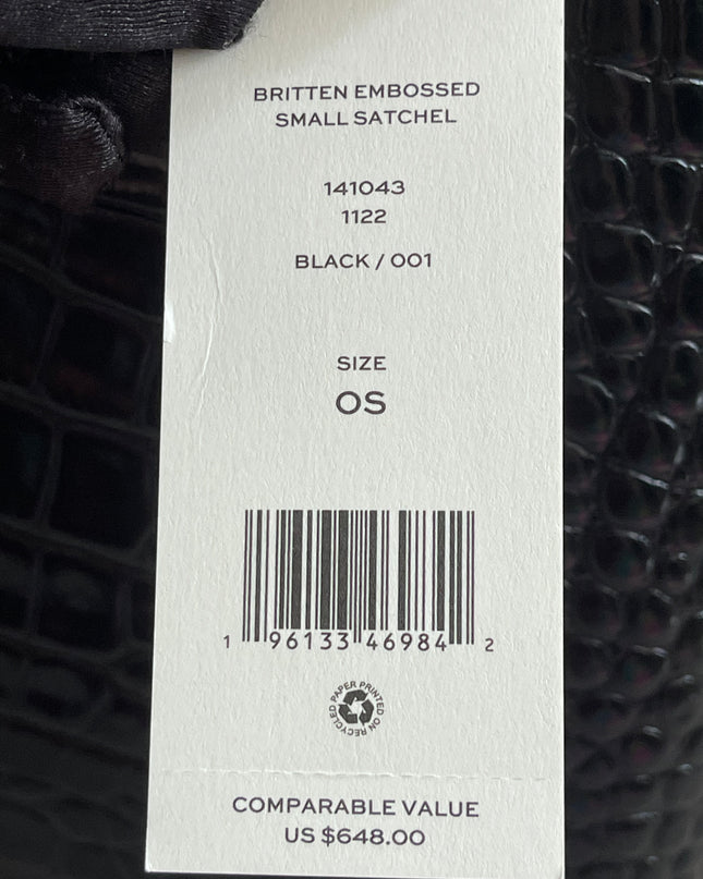 Preloved Authentic Tory Burch Britten Embossed Satchel in Black