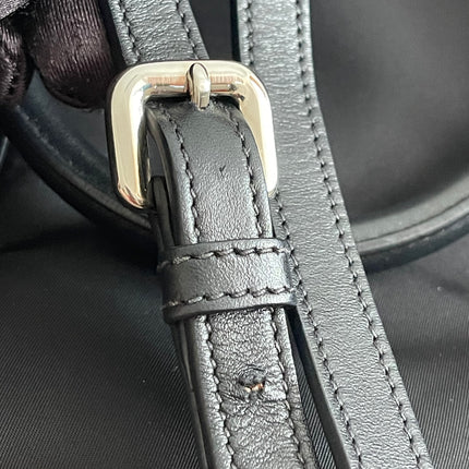 Preloved Authentic Prada Tessuto Nylon Tote Bag Black with Crossbody Strap