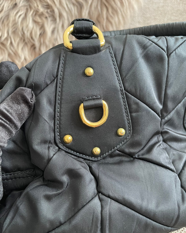 Preloved Authentic Prada Quilted Nylon Tessuto Bomber Bag – Black
