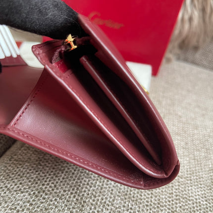 Preloved Authentic Cartier Must de Cartier Long Wallet in Bordeaux