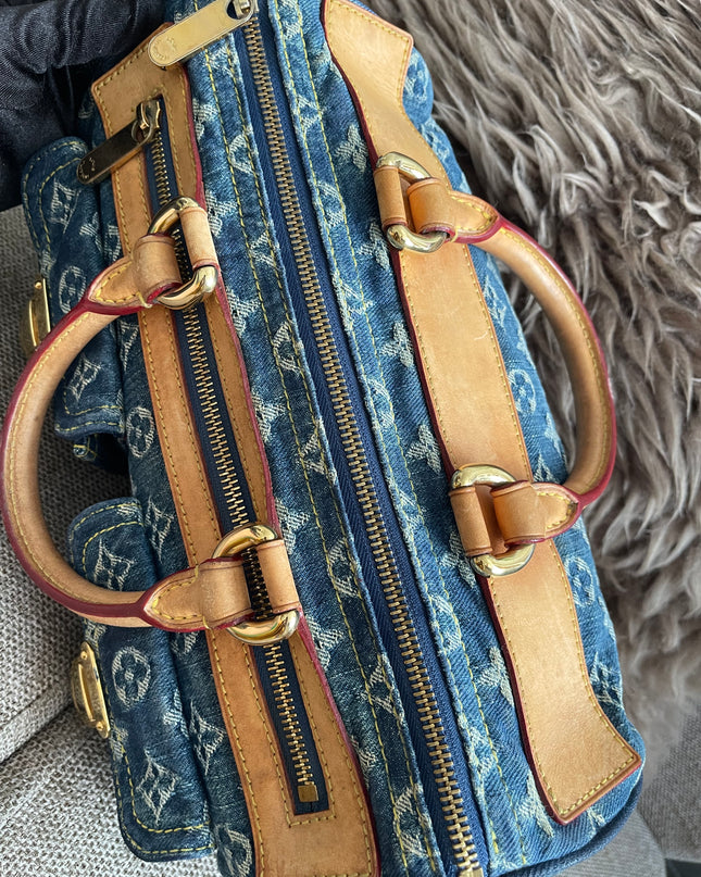 Preloved Authentic Louis Vuitton Neo Speedy Monogram Denim Handbag
