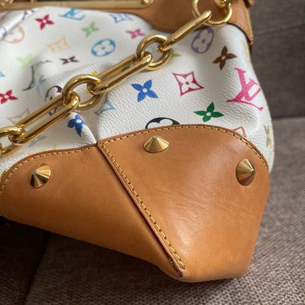 Preloved Authentic Louis Vuitton Monogram Multicolore Judy MM – White