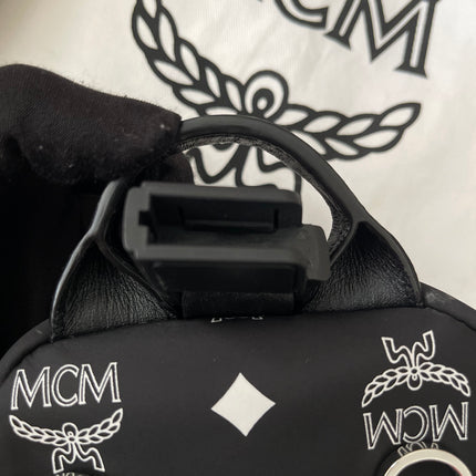 Preloved Authentic MCM Trey Mixed Media Triple-Pouch Convertible Sling