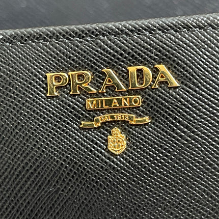 Preloved Authentic Prada Organizer Wallet — Saffiano Leather