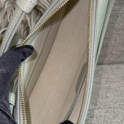 Preloved Authentic Polène Numéro Un Nano – Sage Green Textured Leather