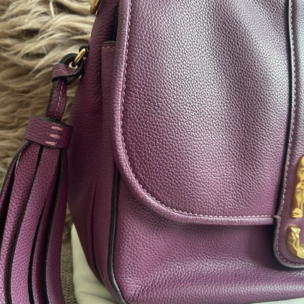 Preloved Authentic Marc Jacobs Interlock Saddle Bag in Plum