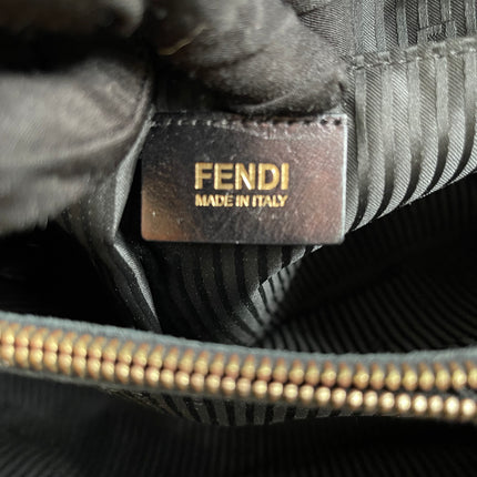Preloved Fendi 2 Jours Bag Medium in Black w/initial