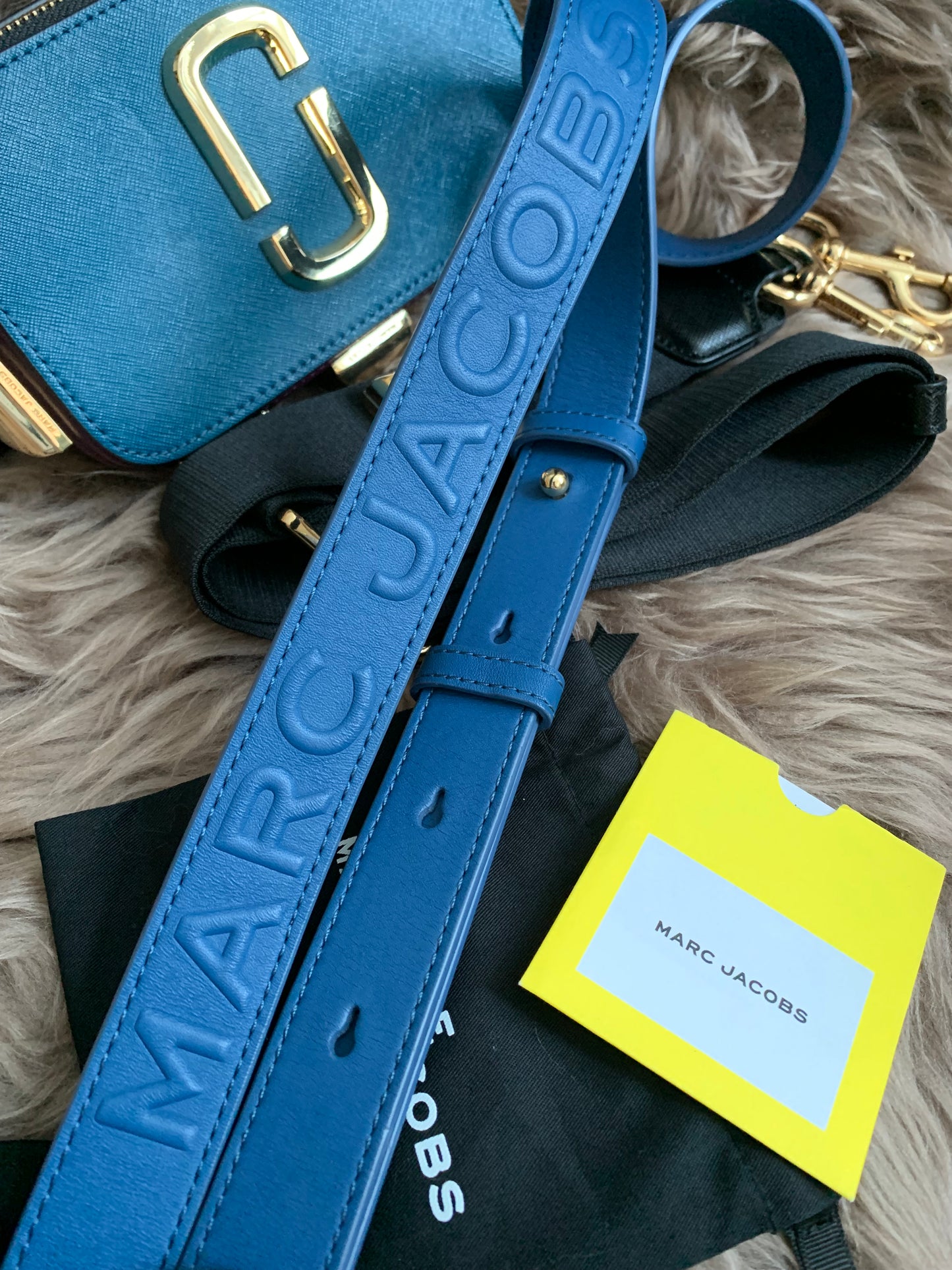 Marc Jacobs | Snapshot Studs Camera Bag In Multicolor Petrol Blue Polyurethane Coated Calfskin