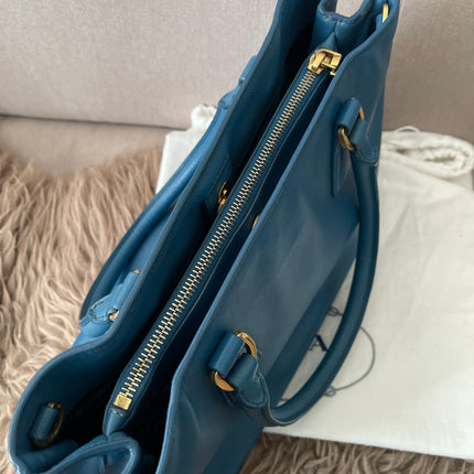 Preloved Authentic Prada Light Blue Galleria Tote Bag
