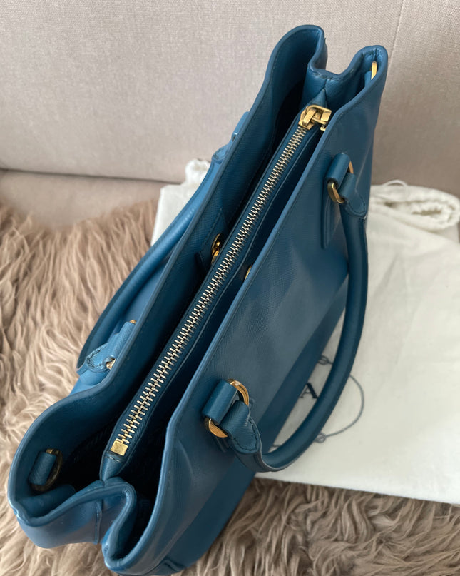 Preloved Authentic Prada Light Blue Galleria Tote Bag