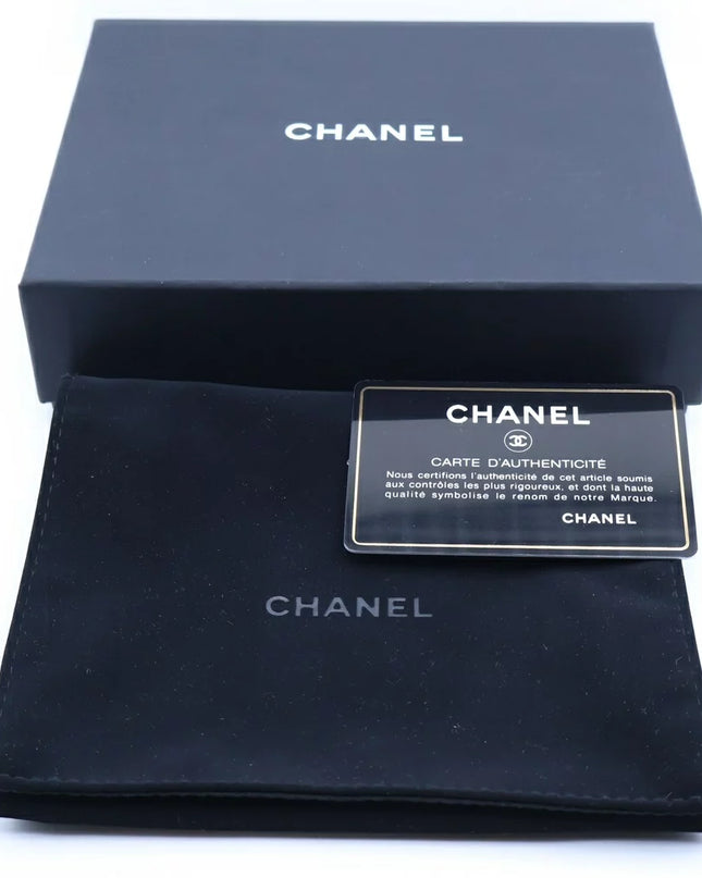 Preloved Authentic CHANEL CC Filigree Tri-fold Wallet Compact Wallet Coin Case Red Caviar Skin