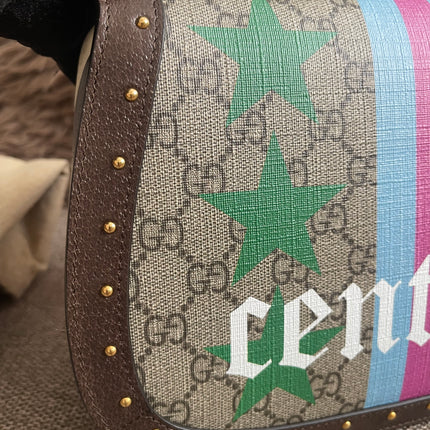 Preloved Authentic Gucci GG Supreme Canvas Leather and Python Medium Bamboo 1947 Top Handle Bag