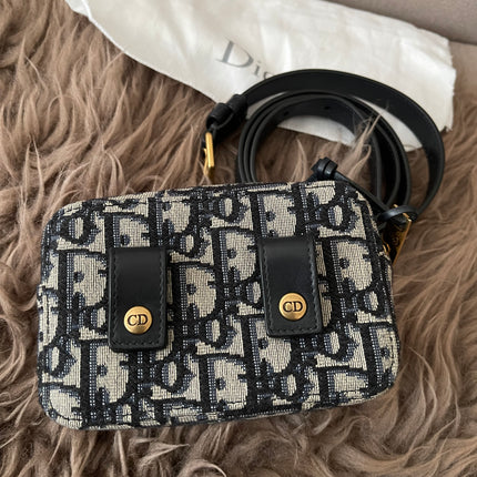 Preloved Authentic Dior Oblique belt pouch