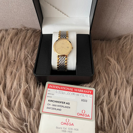 Preloved Authentic Omega De Ville two-tone quartz watch