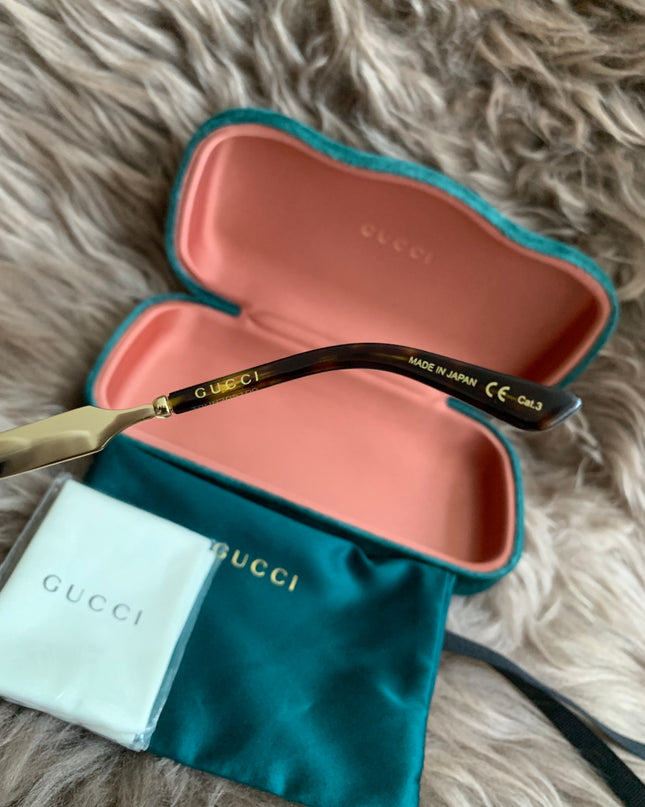 Gucci Burgundy/Black GG00765 Butterfly Sunglasses