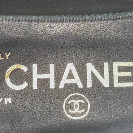 Preloved Authentic Chanel Ballet Flats — Black Lambskin & Patent Cap Toe (Size 35½)
