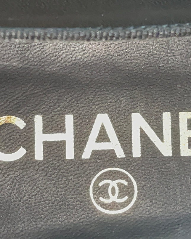 Preloved Authentic Chanel Ballet Flats — Black Lambskin & Patent Cap Toe (Size 35½)