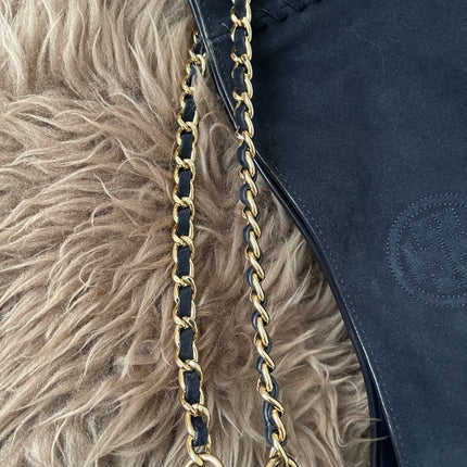 Authentic Preloved Tory Burch Marion Suede Tote