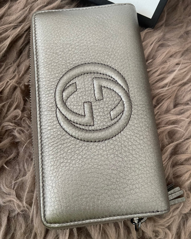 Preloved Authentic Rank A- Gucci Soho Zip-Around Wallet