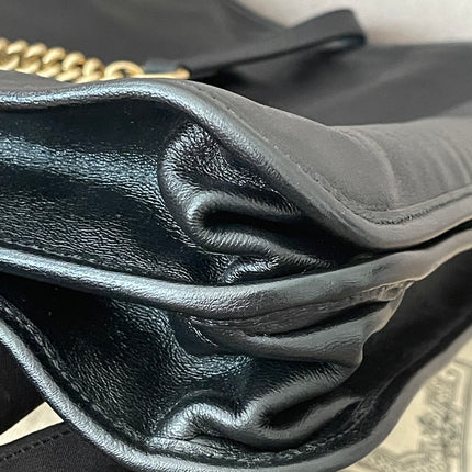 Preloved Authentic Rank A Gucci Horsebit 1955 tote bag in black leather