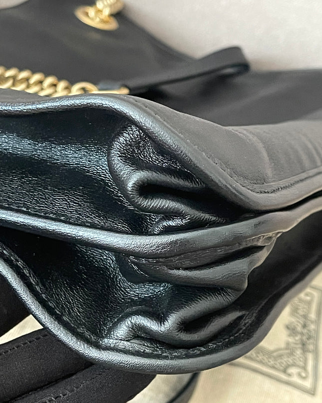 Preloved Authentic Rank A Gucci Horsebit 1955 tote bag in black leather