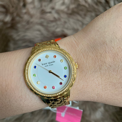 Kate Spade New York Morningside Three-Hand Gold-Tone Stainless Steel Watch