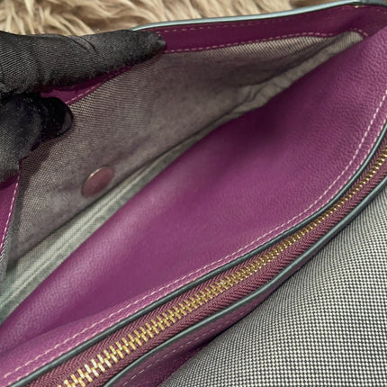 Preloved Authentic Marc Jacobs Interlock Saddle Bag in Plum