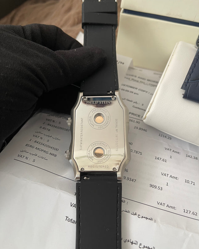 Preloved Authentic Rank A PHILIP STEIN MEN'S SIGNATURE MULTIFUNCTION QUARTZ WATCH w/extra strap