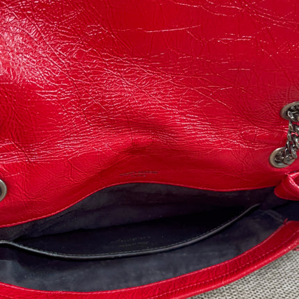Preloved Authentic Saint Laurent Niki Baby Shoulder Bag — Red