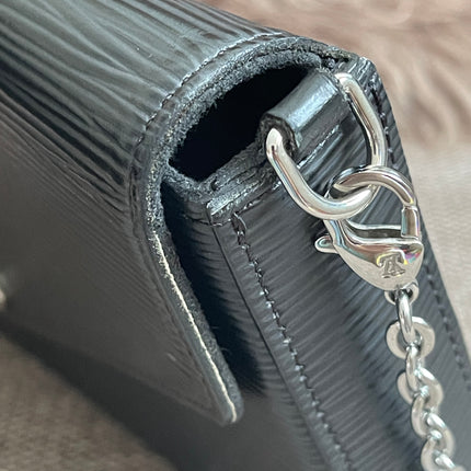 Preloved Authentic Louis Vuitton Félicie Pochette in Black Epi Leather