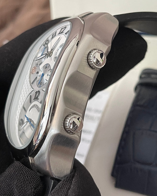 Preloved Authentic Rank A PHILIP STEIN MEN'S SIGNATURE MULTIFUNCTION QUARTZ WATCH w/extra strap