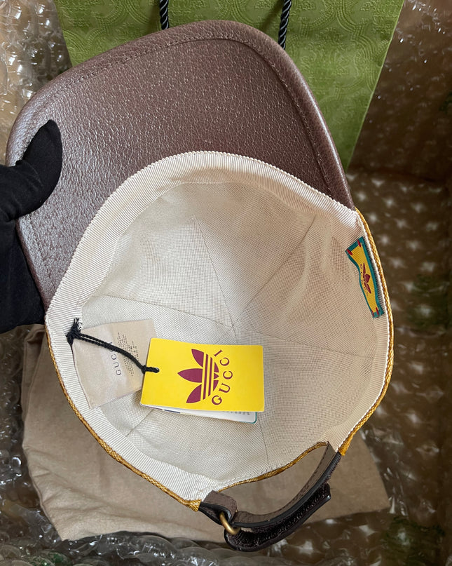 UNUSED Gucci x Adidas GG Monogram Baseball Hat
