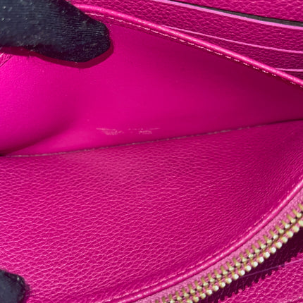 Preloved Authentic Louis Vuitton Monogram Empreinte Sarah Wallet – Fuchsia