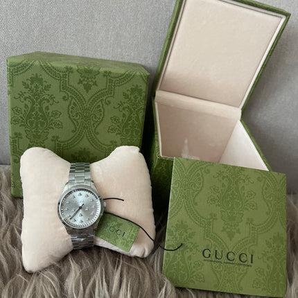 Preloved Authentic unused Gucci G-Timeless bee 32mm stainless steel watch