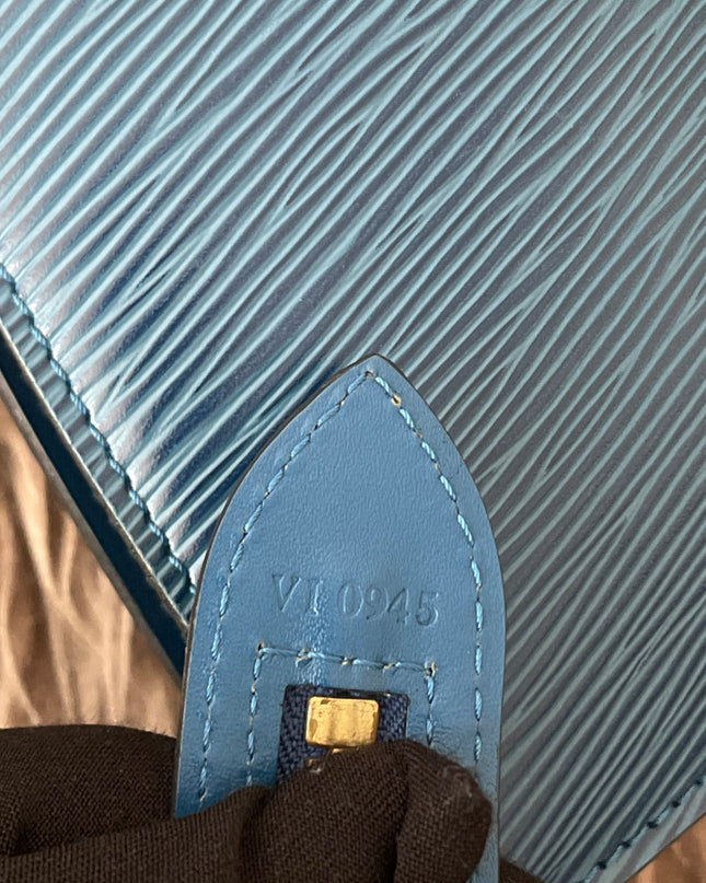 Preloved Authentic Louis Vuitton Saint Jacques bag in blue Epi leather