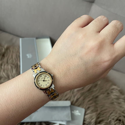 Preloved Authentic Hermès Clipper Watch (2-Tone)