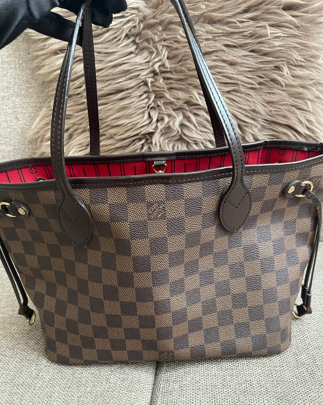 Preloved Authentic Louis Vuitton Neverfull PM — Damier Ebène Canvas