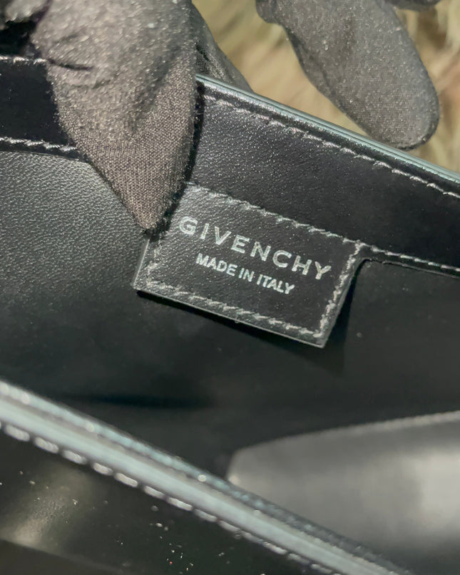 Preloved Authentic Givenchy Cut-Out Mini Crossbody Bag — Black Smooth Leather