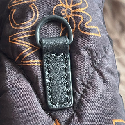 Preloved Authentic MCM Aren Hobo Bag Black Fabric